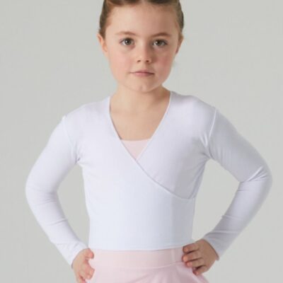 Cache-cœur Temps danse enfant à enfiler blanc