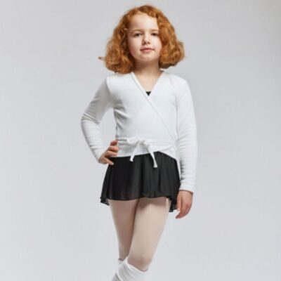 Cache-cœur Temps danse enfant polaire blanc