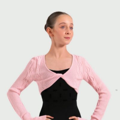 Cache-cœur maille twist Bloch rose
