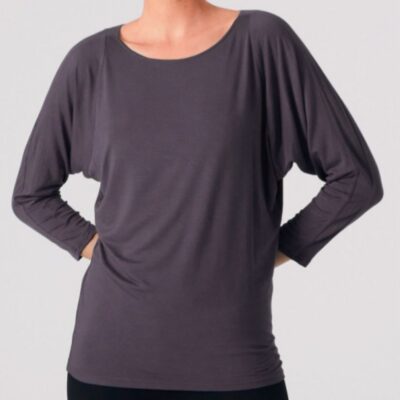 Haut manches 3/4 Temps danse bardane-gris foncé
